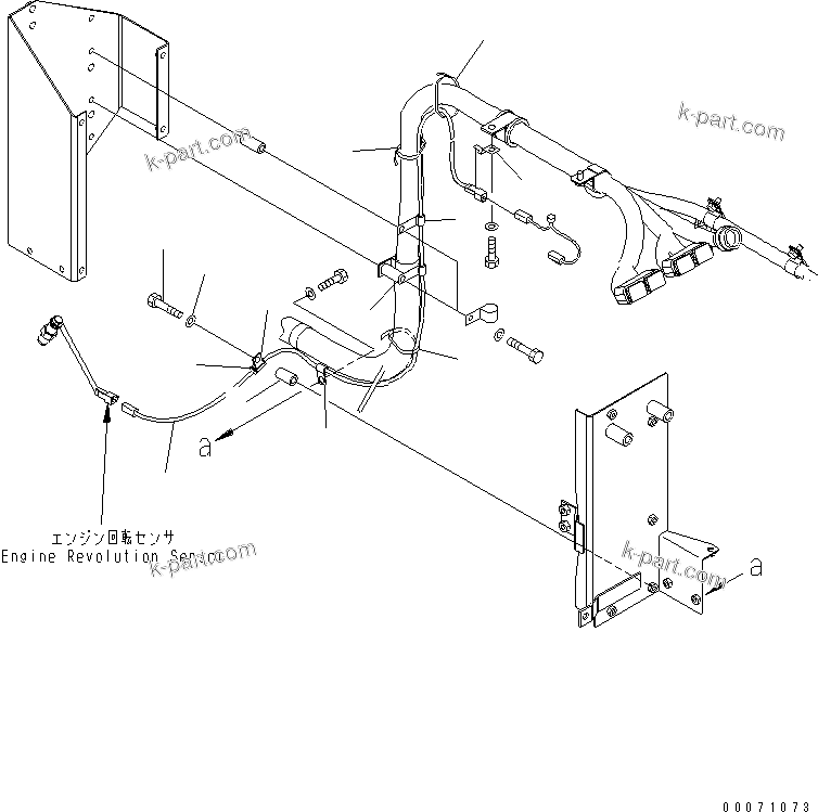 Komatsu parts book diagram for HD785-7 S/N 7001-8172: REVO & REVOTACHO GRAPH(#7001-)
