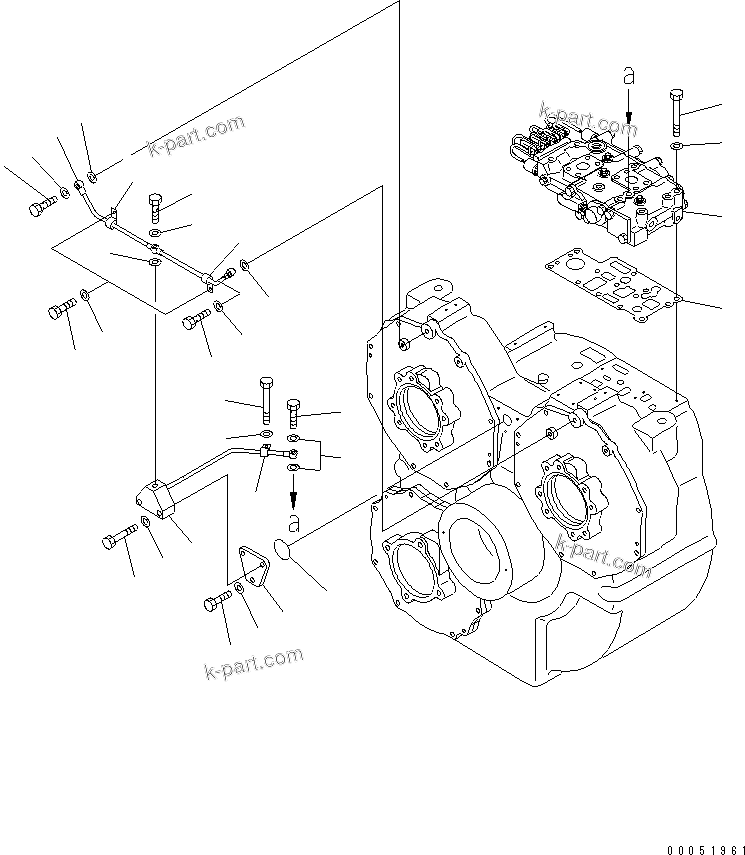 Komatsu parts book diagram for HD785-7 S/N 7001-8172: TORQUE CONVERTER (6/7) (VALVE MOUNT)(#7001-)