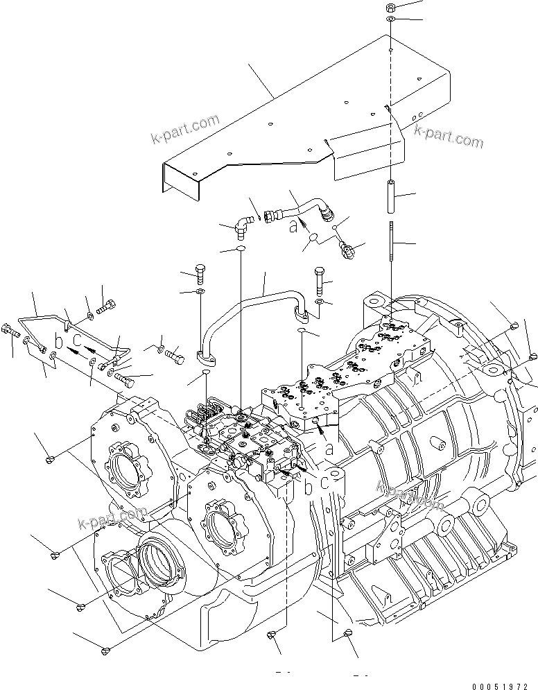 Komatsu parts book diagram for HD785-7 S/N 7001-8172: TRANSMISSION (9/10) (DOCKING UNIT)(#7001-)