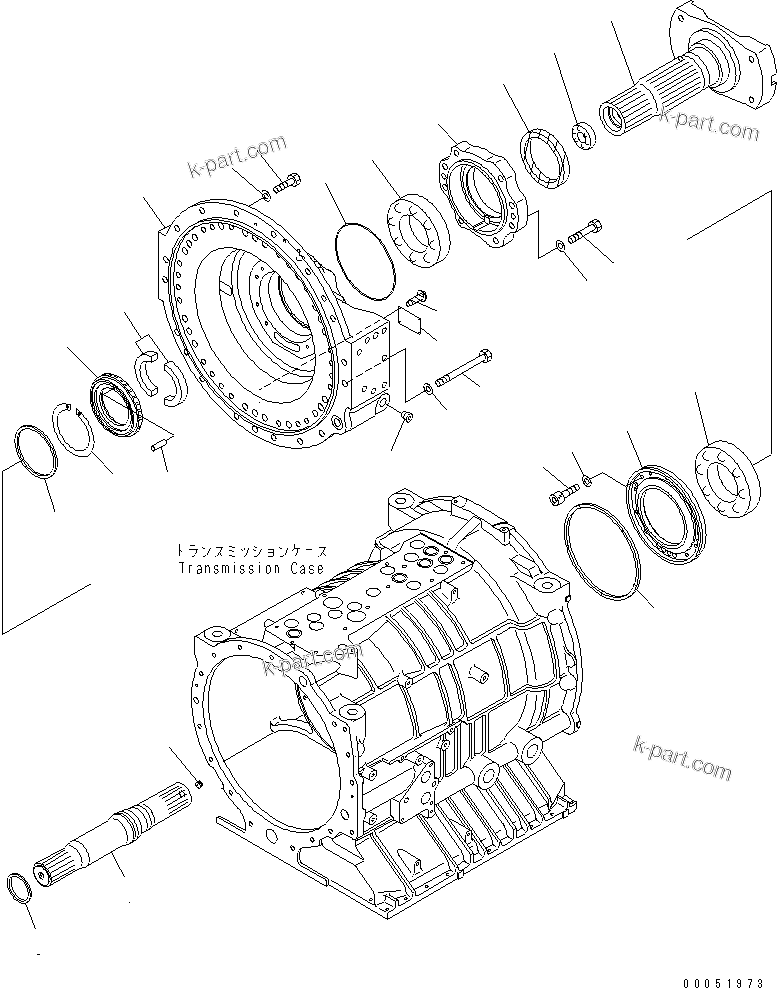 Komatsu parts book diagram for HD785-7 S/N 7001-8172: TRANSMISSION (10/10) (INPUT AND OUTPUT)(#7001-)