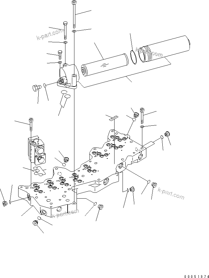 Komatsu parts book diagram for HD785-7 S/N 7001-8172: TRANSMISSION CONTROL VALVE (2/2)(#7001-)