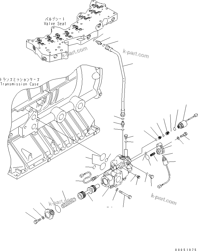 Komatsu parts book diagram for HD785-7 S/N 7001-8172: TRANSMISSION LUBRICATION VALVE(#7001-)