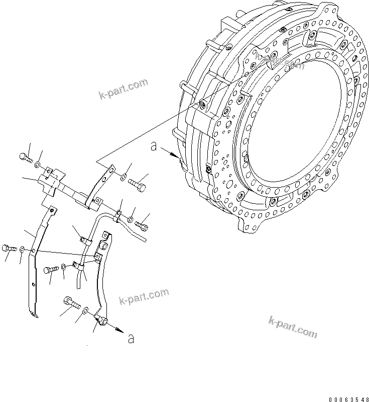 Komatsu parts book diagram for HD785-7 S/N 7001-8172: REAR AXLE (FINAL BRAKE) (R.H.) (ABS/ASR) (4/4)(#7001-)