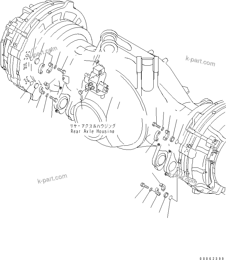 Komatsu parts book diagram for HD785-7 S/N 7001-8172: REAR AXLE(BLIND PARTS) (FOR WITH ABS)(#7043-)