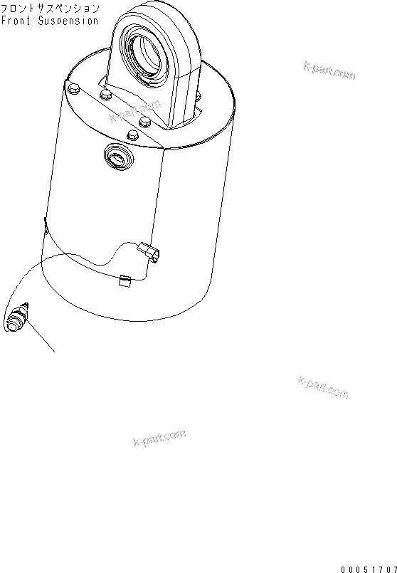 Komatsu parts book diagram for HD785-7 S/N 7001-8172: FRONT AXLE (R.H.) (SENSOR) (FOR PAYLOAD METER)(#7001-)