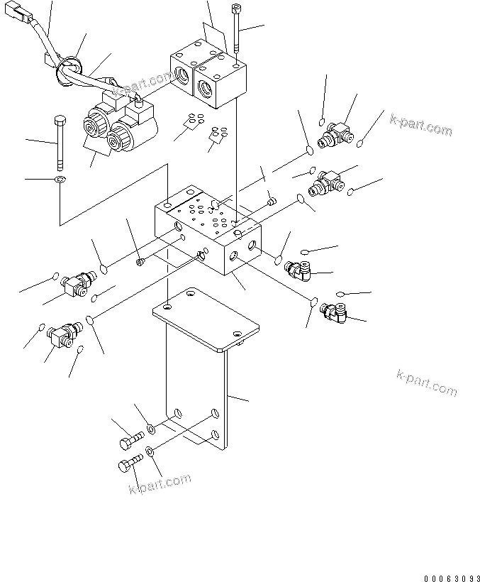 Komatsu parts book diagram for HD785-7 S/N 7001-8172: AUTO SUSPENSION PIPING (1/4)(#7001-7168)