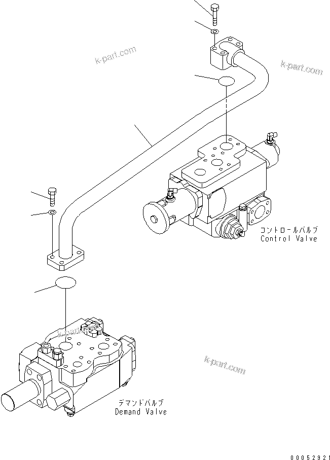 Komatsu parts book diagram for HD785-7 S/N 7001-8172: HYDRAULIC TANK (HOIST VALVE TO DUMP CONTROL VALVE LINE)(#7169-)