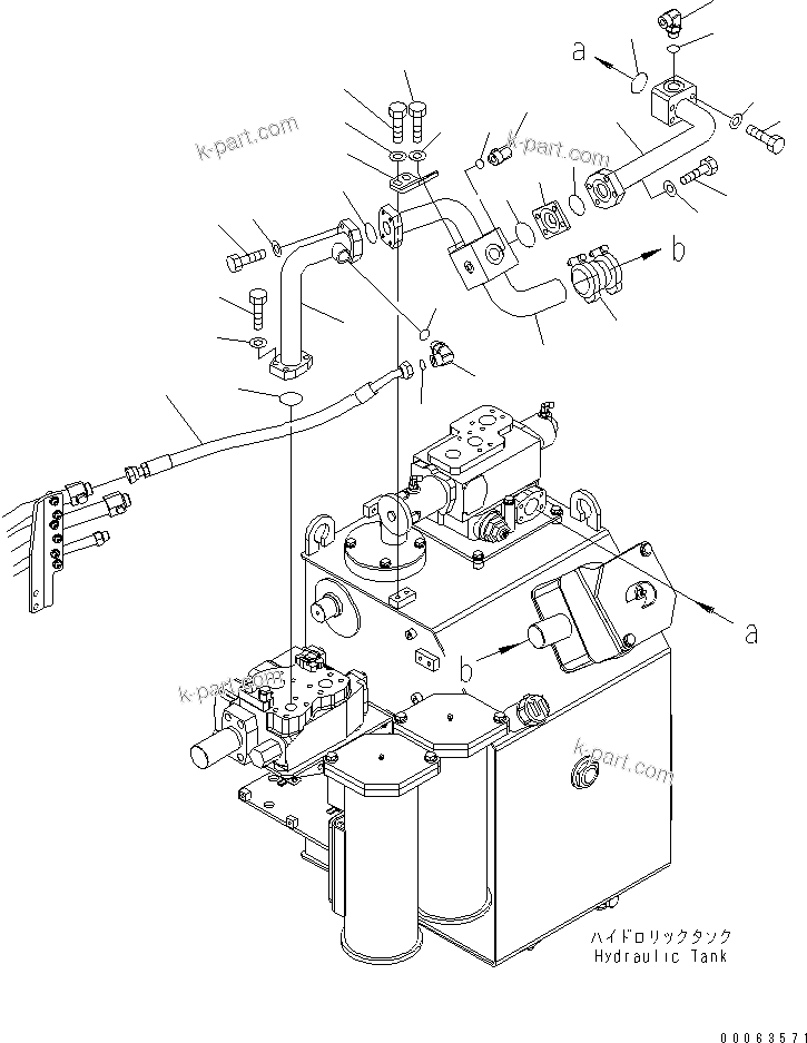 Komatsu parts book diagram for HD785-7 S/N 7001-8172: HYDRAULIC TANK(RETURN LINE)(#7169-)
