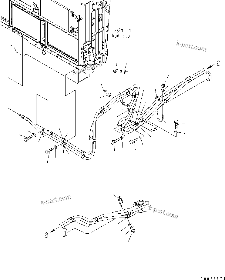 Komatsu parts book diagram for HD785-7 S/N 7001-8172: HYDRAULIC TANK (HOSE CLIP)(#7169-)