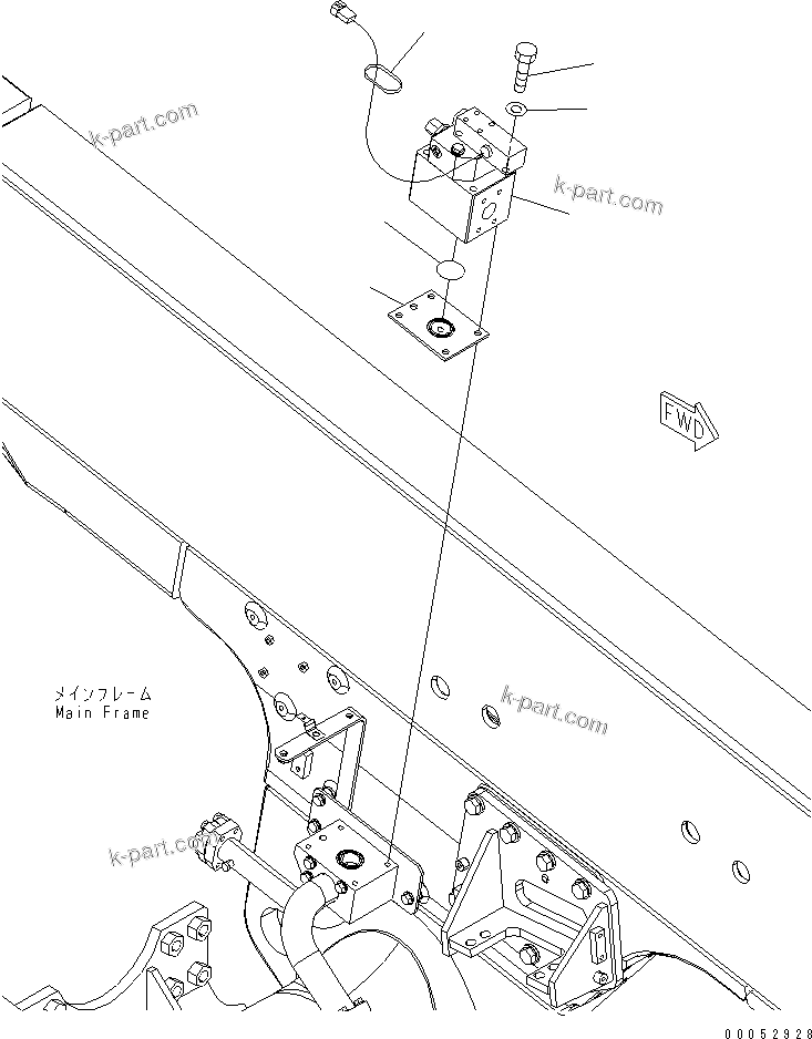 Komatsu parts book diagram for HD785-7 S/N 7001-8172: BRAKE CONTROL VALVE(#7001-7168)