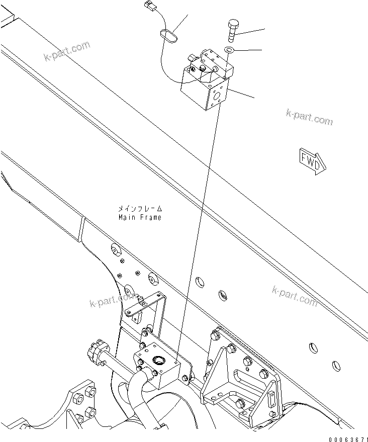 Komatsu parts book diagram for HD785-7 S/N 7001-8172: BRAKE CONTROL VALVE(#7169-)