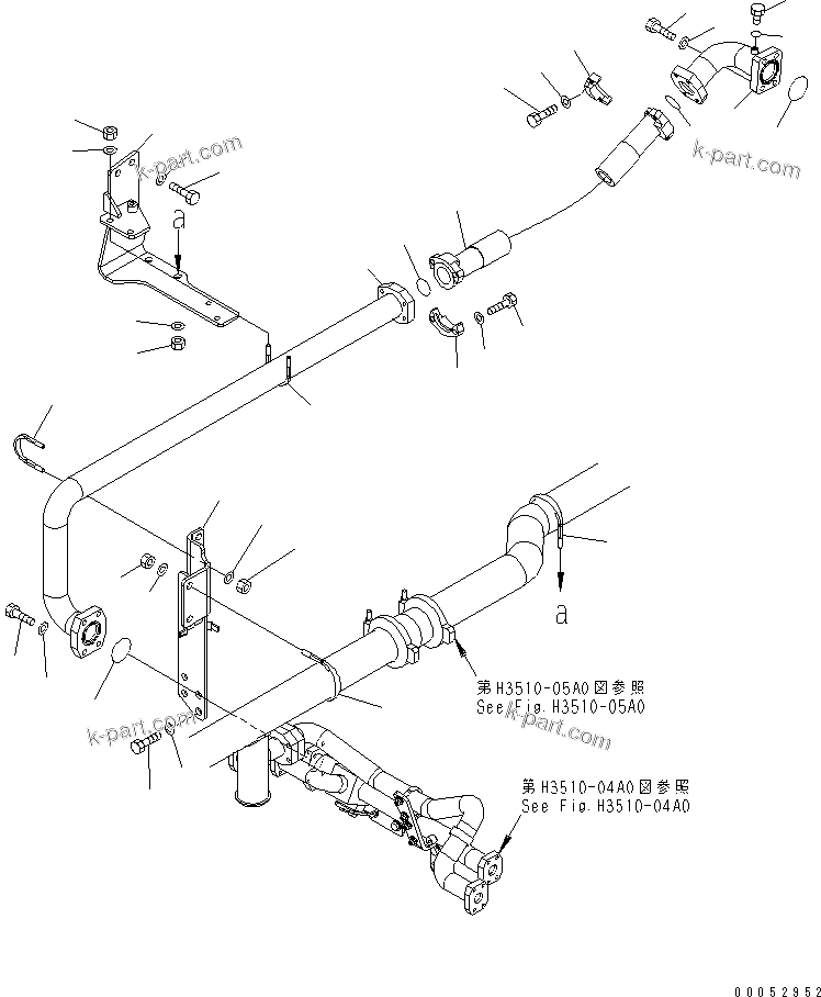 Komatsu parts book diagram for HD785-7 S/N 7001-8172: BRAKE COOLING OIL LINE (T/M TO FRONT BRAKE) (1/2)(#7001-7168)