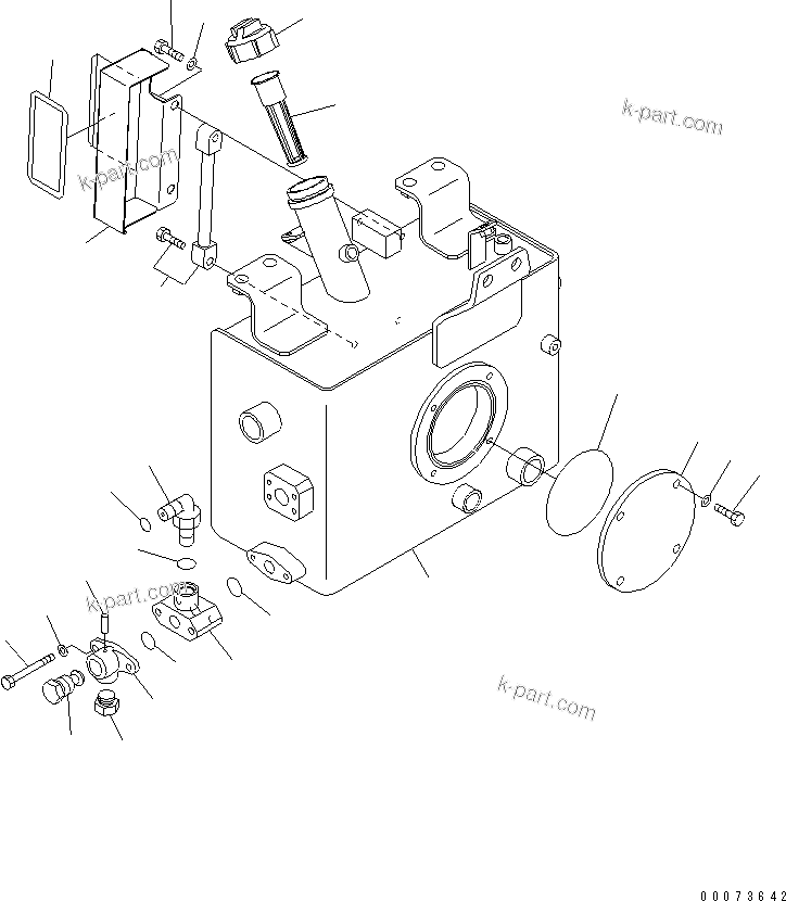Komatsu parts book diagram for HD785-7 S/N 7001-8172: BRAKE PIPING (BRAKE SUB TANK) (TANK) (OIL QUICK CHARGE)(#7169-)