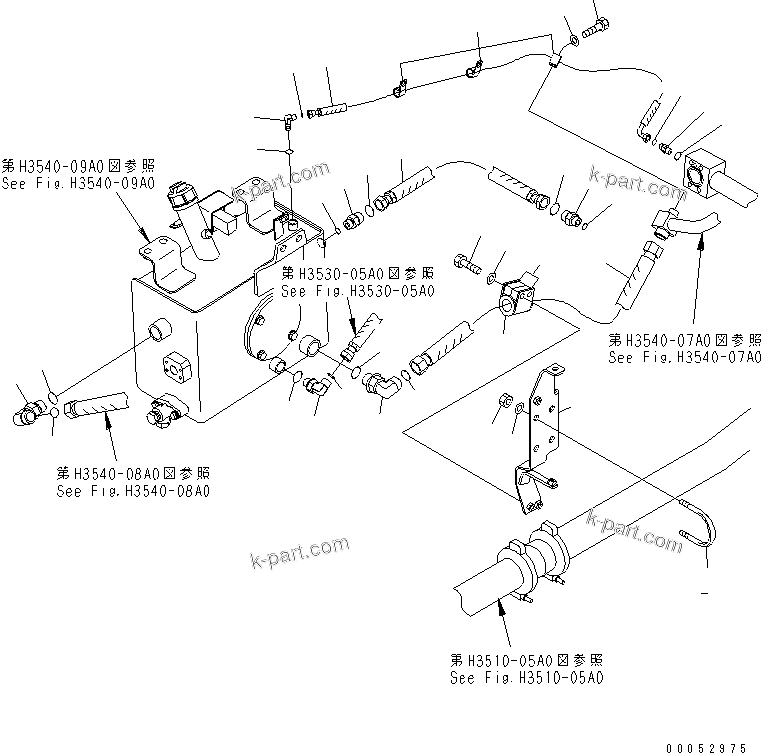Komatsu parts book diagram for HD785-7 S/N 7001-8172: BRAKE PIPING (BRAKE SUB TANK) (TANK RELATED PARTS) (2/2)(#7001-7168)