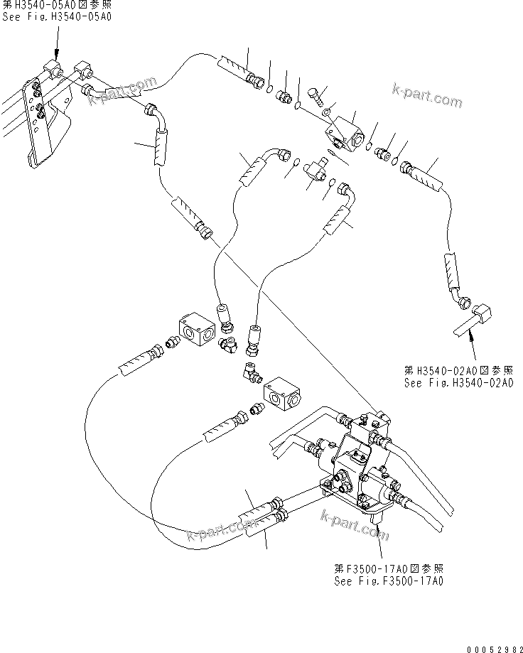Komatsu parts book diagram for HD785-7 S/N 7001-8172: REAR BRAKE PIPING (FOR ASR)(#7001-7168)