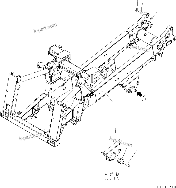 Komatsu parts book diagram for HD785-7 S/N 7001-8172: MAIN FRAME (FRAME) (AUTO SUSPENSION)(#7001-7168)