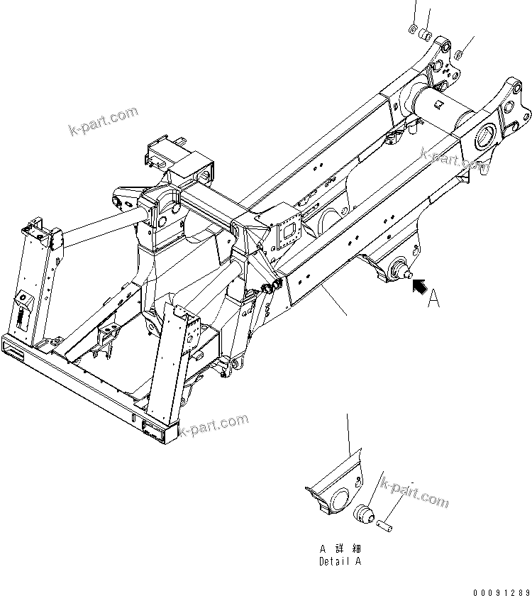 Komatsu parts book diagram for HD785-7 S/N 7001-8172: MAIN FRAME (FRAME) (INCLINATION LADDER)(#7001-7168)