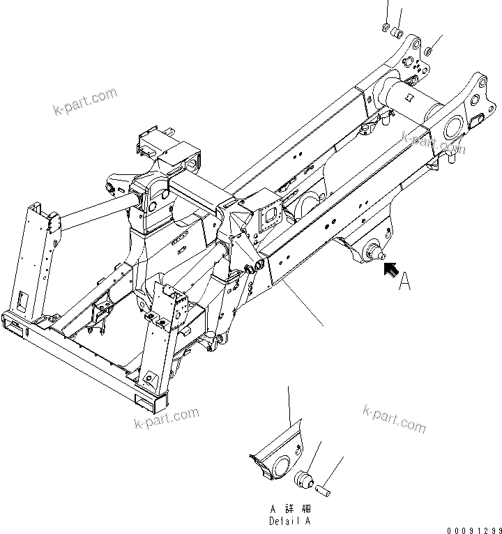 Komatsu parts book diagram for HD785-7 S/N 7001-8172: MAIN FRAME (FRAME) (STAIRWAY)(#7169-)