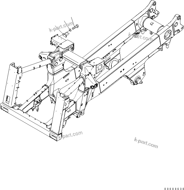 Komatsu parts book diagram for HD785-7 S/N 7001-8172: MAIN  FRAME (FENDER INSTALLATION BRACKET)(#7751-)