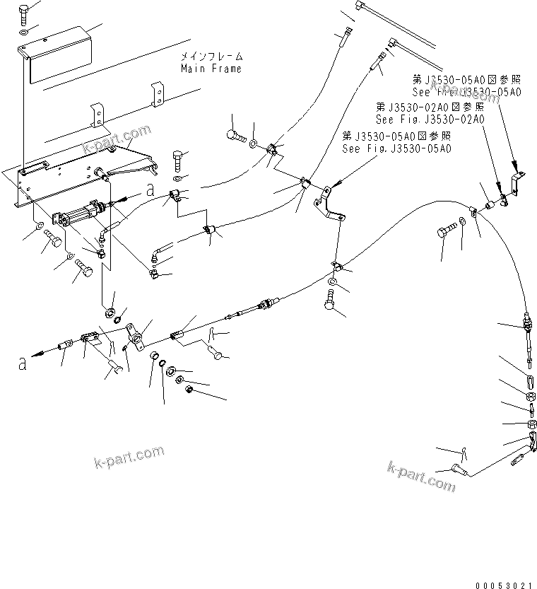 Komatsu parts book diagram for HD785-7 S/N 7001-8172: EXHAUST BRAKE (CYLINDER) (R.H.)(#7001-7168)
