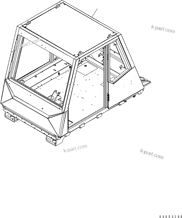 Komatsu parts book diagram for HD785-7 S/N 7001-8172: OPERATOR'S CAB (CAB) (3-POINTS SEAT BELT)(#7843-)