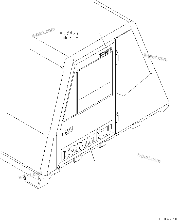 Komatsu parts book diagram for HD785-7 S/N 7001-8172: OPERATOR'S CAB (MARK AND PLATE)(#7001-)