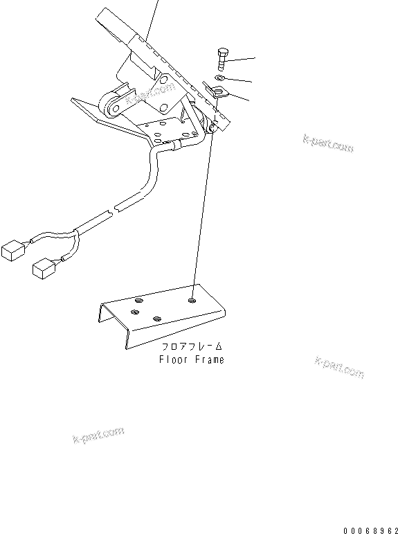 Komatsu parts book diagram for HD785-7 S/N 7001-8172: FLOOR (ACCELERATOR PEDAL)(#7079-)