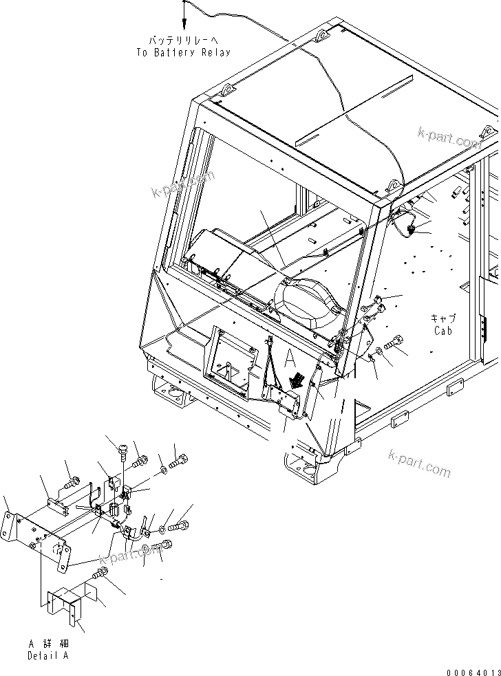 Komatsu parts book diagram for HD785-7 S/N 7001-8172: FLOOR (DEFROSTER GLASS SWITCH)(#7169-)