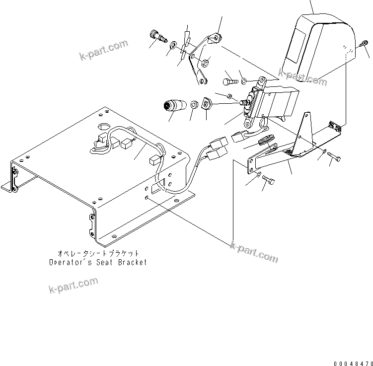 Komatsu parts book diagram for HD785-7 S/N 7001-8172: FLOOR (DUMP CONTROL)(#7001-)