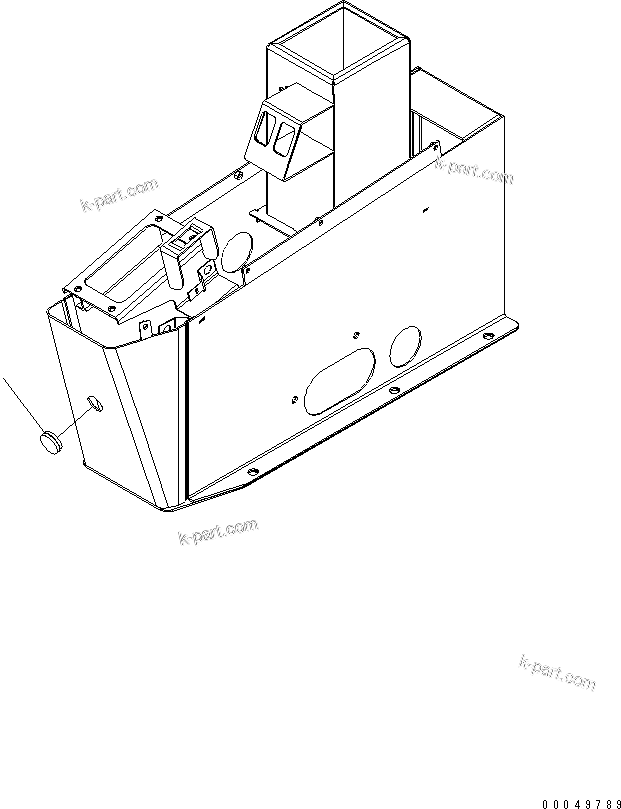 Komatsu parts book diagram for HD785-7 S/N 7001-8172: FLOOR (CONSOLE BOX) (12V DC LESS)(#7001-)