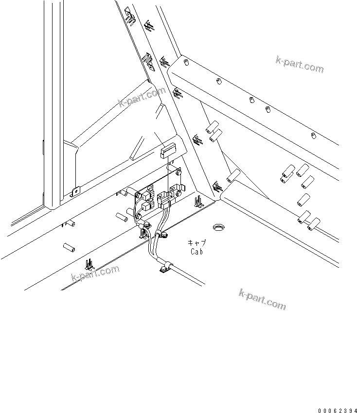 Komatsu parts book diagram for HD785-7 S/N 7001-8172: FLOOR (PAYLOAD METER LESS PARTS)(#7001-)