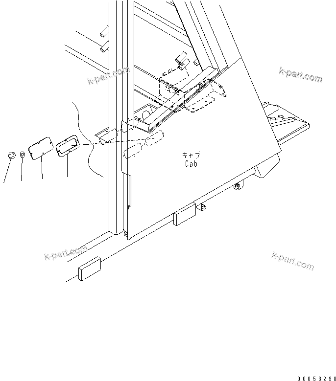 Komatsu parts book diagram for HD785-7 S/N 7001-8172: FLOOR (CONNECTOR PLUG)(#7001-)