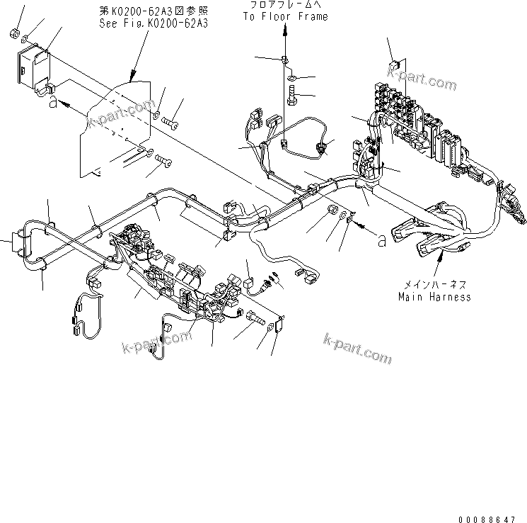 Komatsu parts book diagram for HD785-7 S/N 7001-8172: FLOOR (AUTO GREASE CONTROLLER)(#7840-)