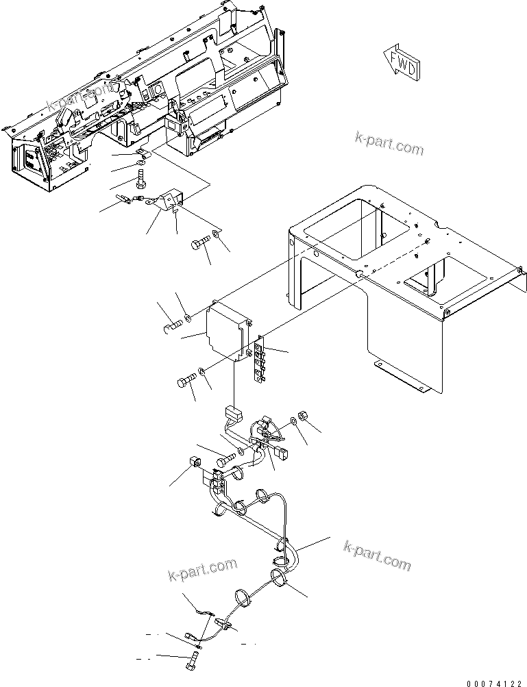 Komatsu parts book diagram for HD785-7 S/N 7001-8172: FLOOR (ENGINE PRE-LUB SYSTEM)(#7169-)