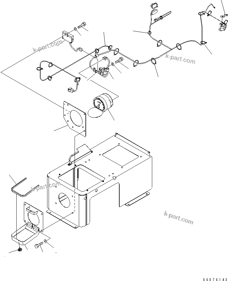 Komatsu parts book diagram for HD785-7 S/N 7001-8172: FLOOR (TACHOGRAPH)(#7316-)