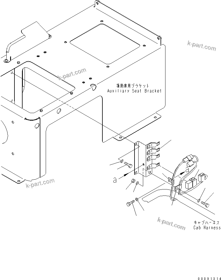 Komatsu parts book diagram for HD785-7 S/N 7001-8172: FLOOR (ENGINE PRE-LUB SYSTEM LESS PARTS)(#8132-)