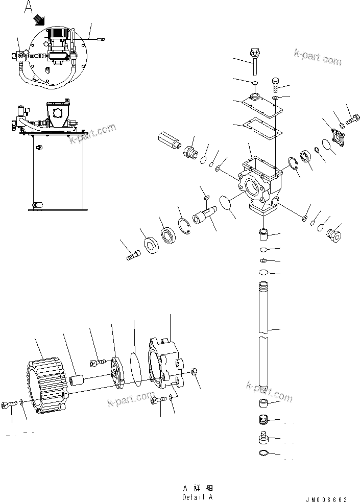 Komatsu parts book diagram for HD785-7 S/N 7001-8172: PLATFORM SUB ASS'Y (AUTO GREASE PUMP) (INNER PARTS) (3/3)(#8134-)