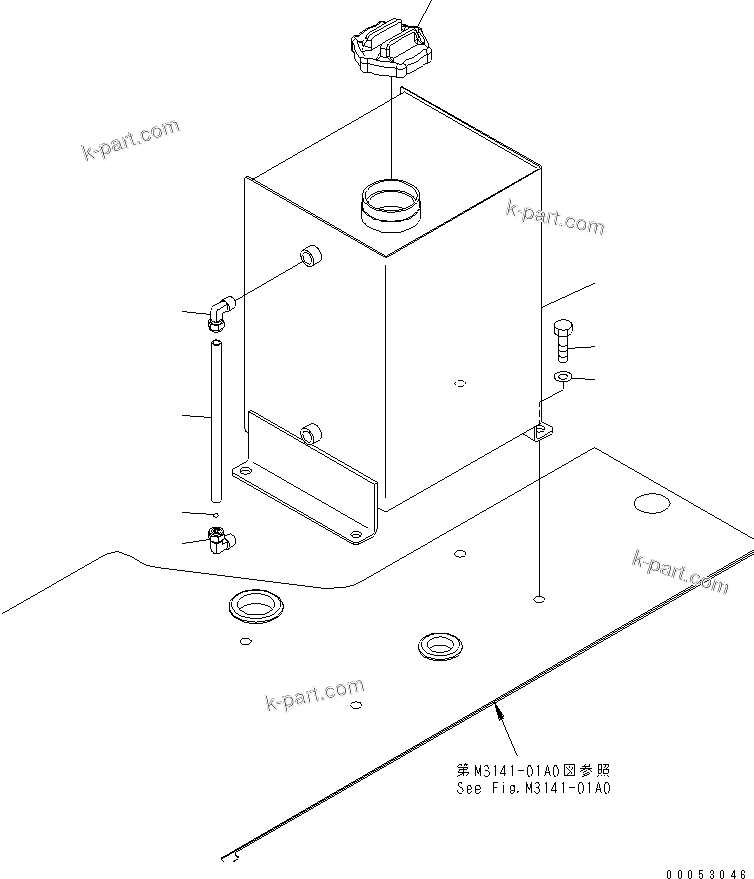 Komatsu parts book diagram for HD785-7 S/N 7001-8172: COOLANT RESERVE TANK(#7001-)