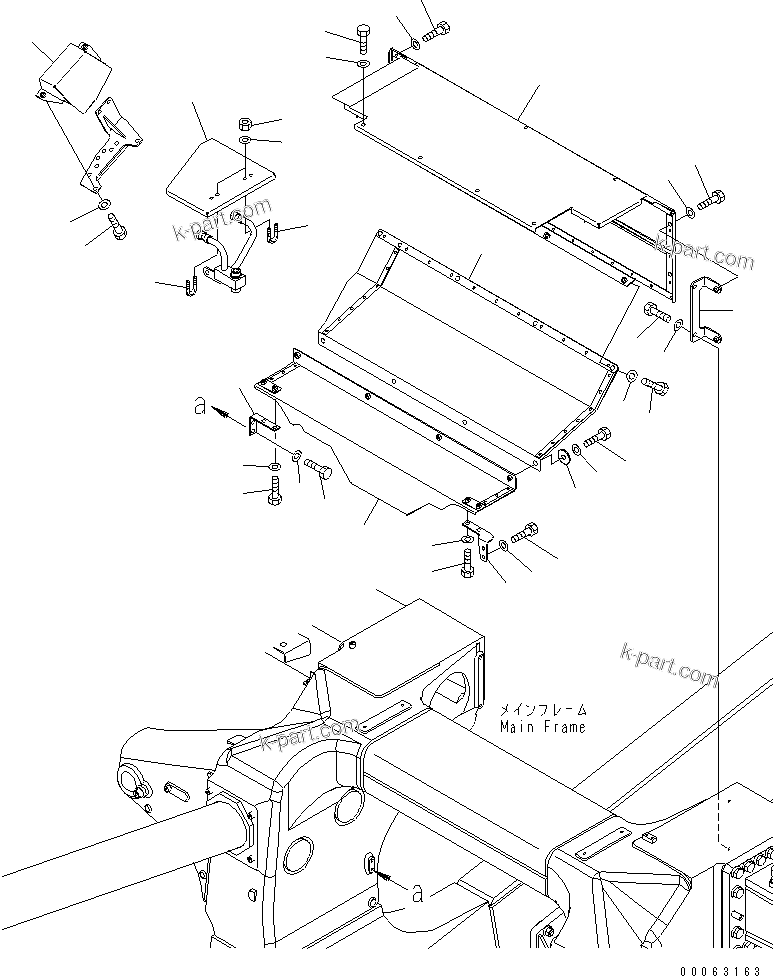 Komatsu parts book diagram for HD785-7 S/N 7001-8172: FIRE PROTECTION (ENGINE REAR COVER) (1/2)(#7169-)