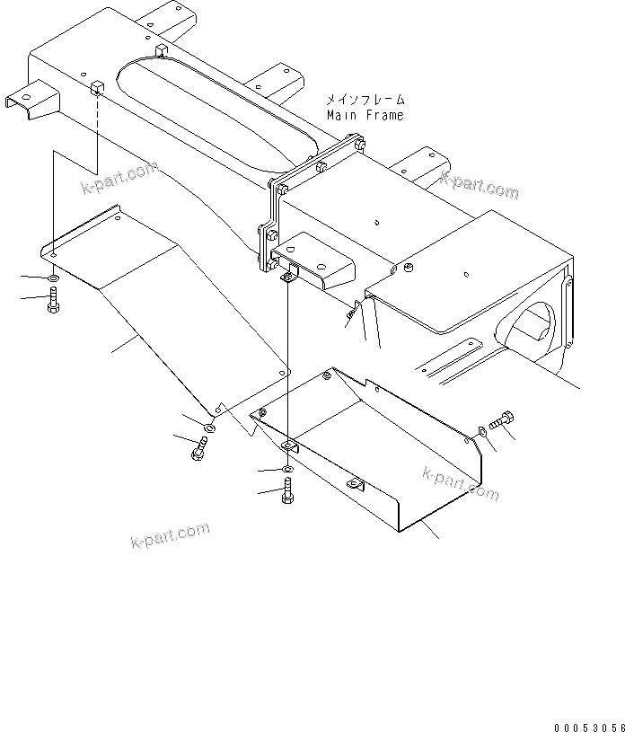 Komatsu parts book diagram for HD785-7 S/N 7001-8172: FIRE PROTECTION (EXHAUST COVER)(#7001-7168)