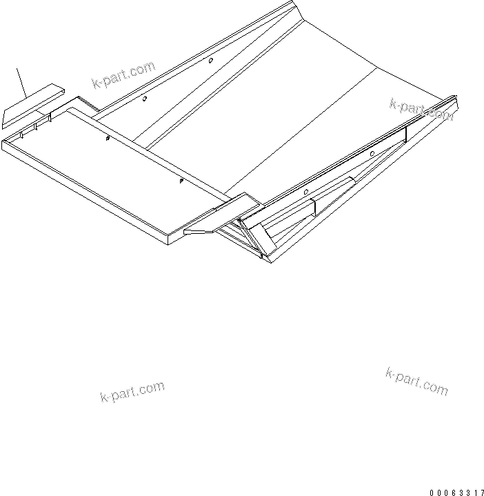 Komatsu parts book diagram for HD785-7 S/N 7001-8172: PLATFORM GUARD(#7169-)