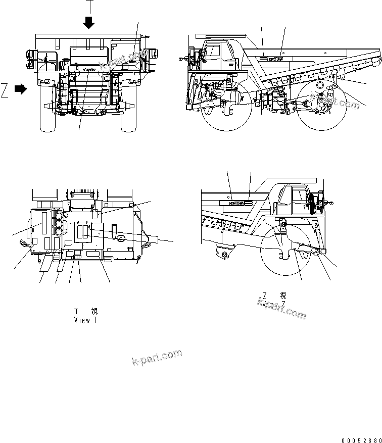 Komatsu parts book diagram for HD785-7 S/N 7001-8172: NAME PLATE UNIT (1/2)(#7001-7168)