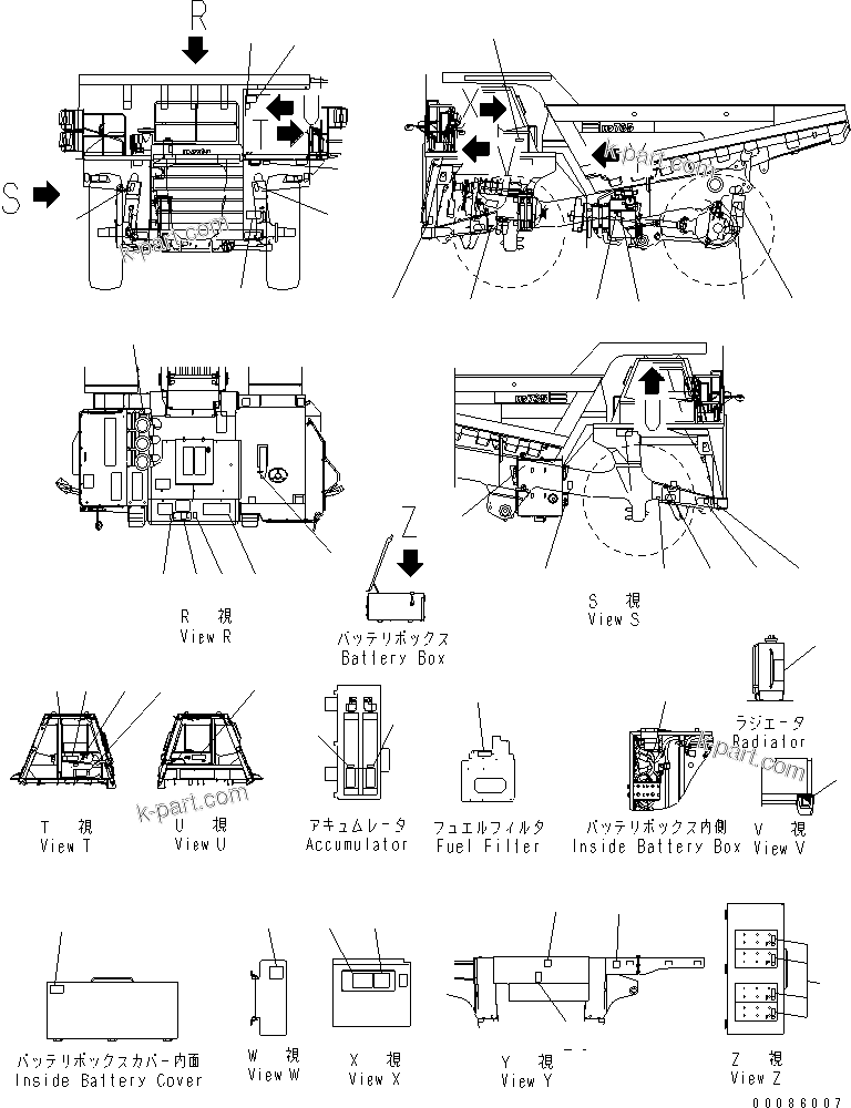Komatsu parts book diagram for HD785-7 S/N 7001-8172: NAME PLATE UNIT (2/2) (ENGLISH) (EC SPEC.)(#7169-8158)