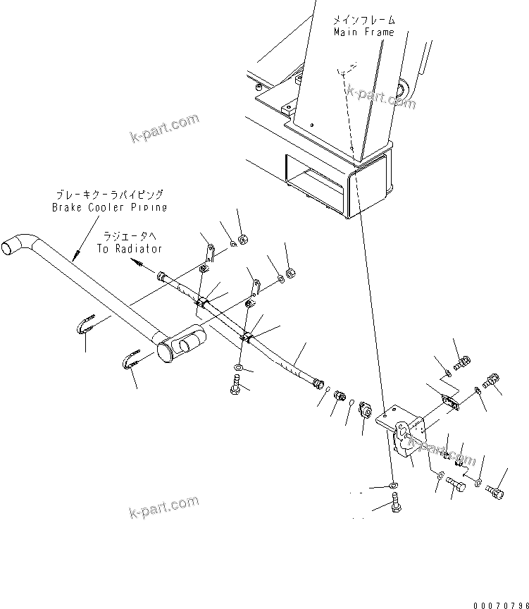 Komatsu parts book diagram for HD785-7 S/N 7001-8172: COOLANT QUICK CHARGE UNIT(#7169-)