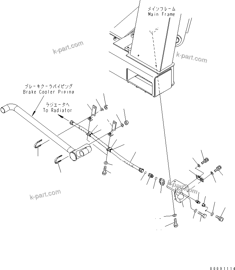 Komatsu parts book diagram for HD785-7 S/N 7001-8172: COOLANT QUICK CHARGE UNIT (FOR OIL COOLER STRAINER AND CAUTION)(#8128-)