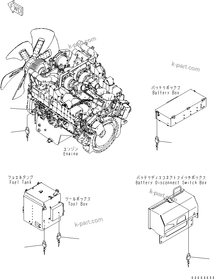 Komatsu parts book diagram for HD785-7 S/N 7001-8172: CAP LOCK (EC REGULATION)(#7751-)