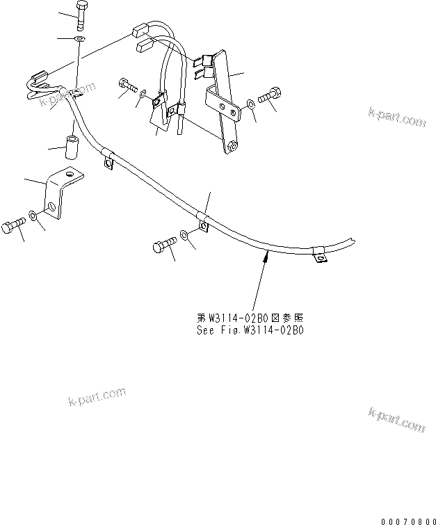 Komatsu parts book diagram for HD785-7 S/N 7001-8172: OIL PAN HEATER (4/7)(#7169-)