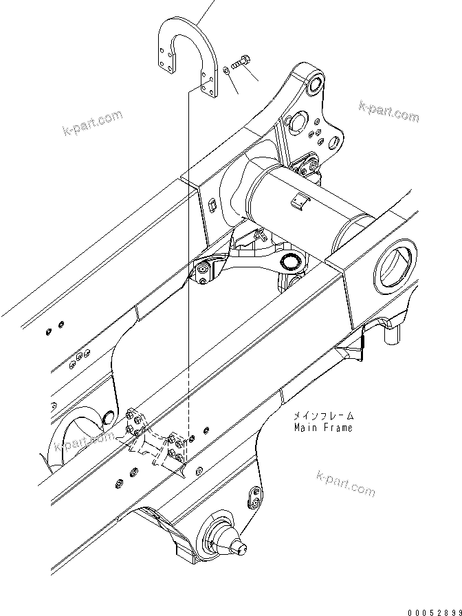 Komatsu parts book diagram for HD785-7 S/N 7001-8172: REAR PROPELLER SHAFT GUARD(#7001-)