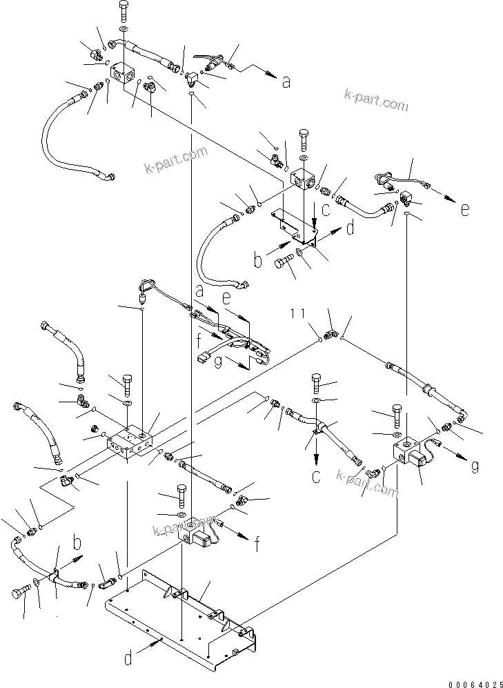 Komatsu parts book diagram for HD785-7 S/N 7001-8172: ABS/ASR CHASSIS (VALVE) (1/2)(#7169-8018)