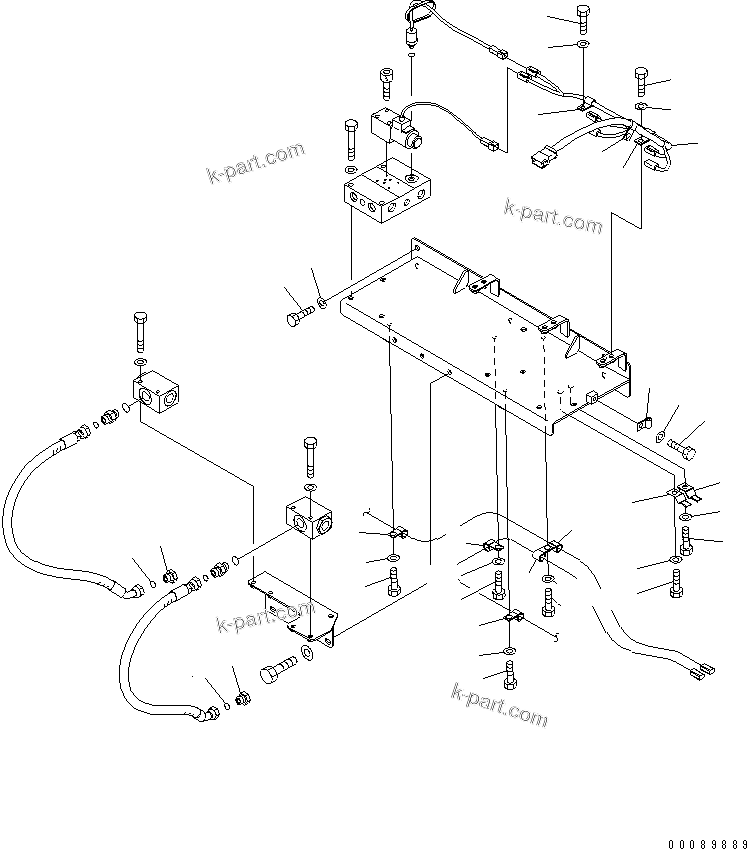Komatsu parts book diagram for HD785-7 S/N 7001-8172: ABS/ASR VALVE (WIRING HARNESS)(#7169-)